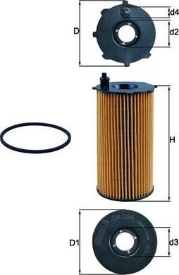 Масляный фильтр Mahle. Артикул OX 354D
