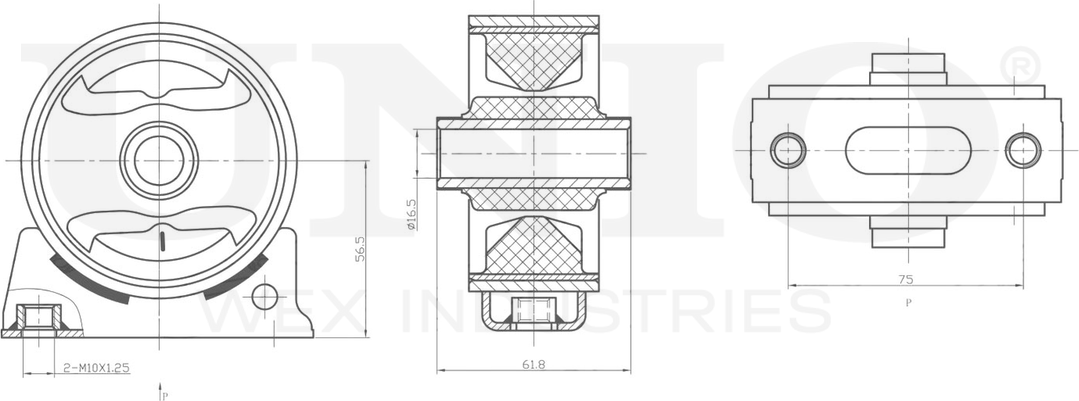 Опора двигателя (Unio). Артикул RMP-15158