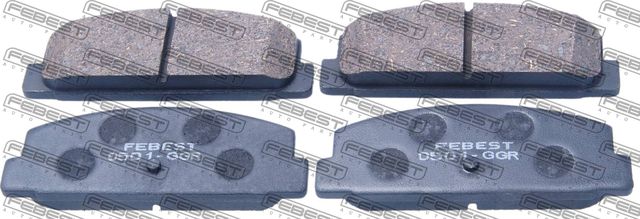 Тормозные колодки Febest задние для Mazda 6 II (GH) 2007-2013. Артикул 0501-GGR