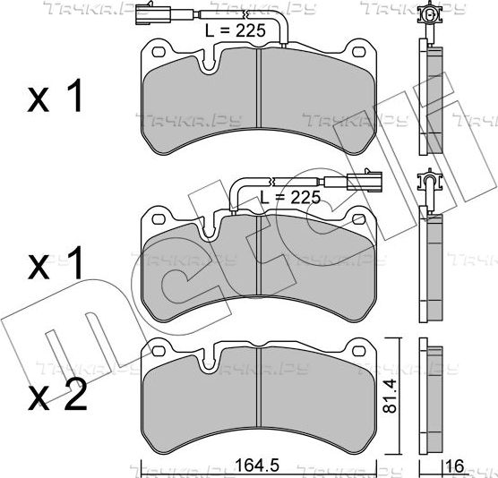 Тормозные колодки Metelli. Артикул 22-1201-2