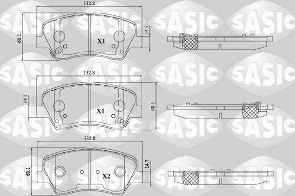 Тормозные колодки Sasic. Артикул 6216195