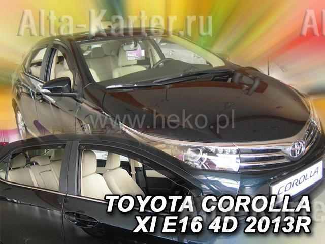 Дефлекторы Heko для окон Toyota Corolla E180/E170 седан 2013-2019. Артикул 29636