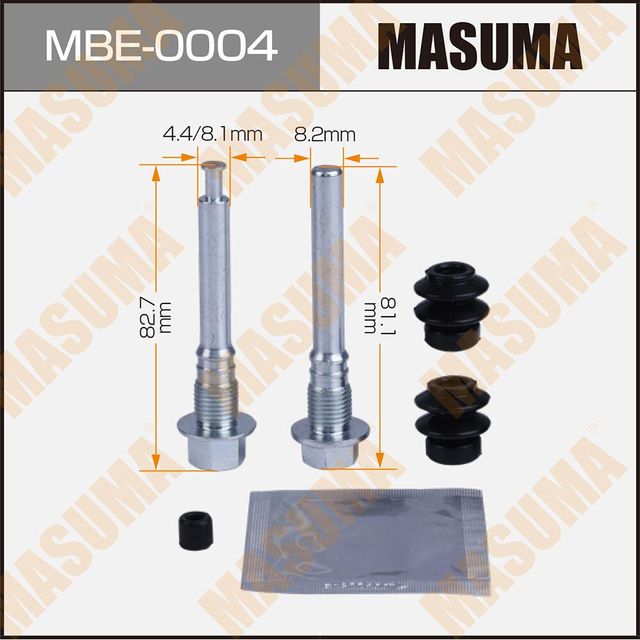 Ремкомплект направляющих тормозного суппорта NISSAN CUBE MASUMA MBE-0004 Masuma. Артикул MBE-0004