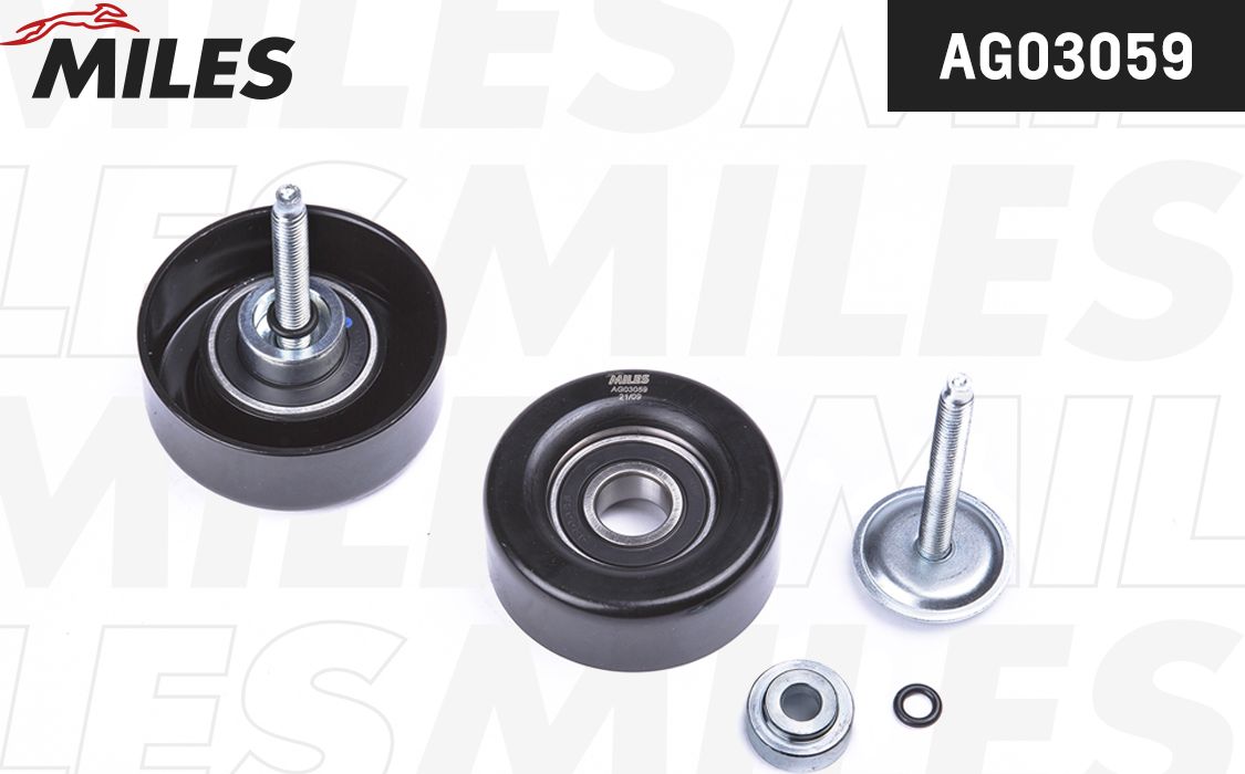 Направляющий (ведущий) ролик приводного поликлинового ремня Miles. Артикул AG03059