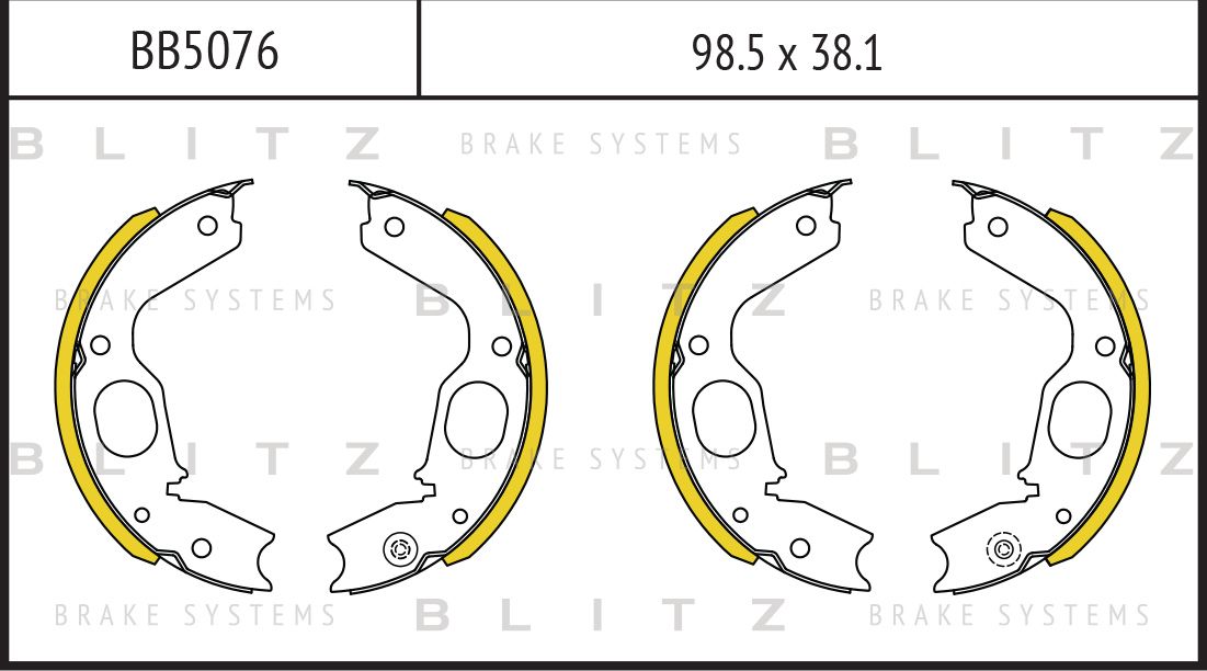 Тормозные колодки барабанные MITSUBISHI PAJERO/SPACE GEAR 89 (Blitz). Артикул BB5076