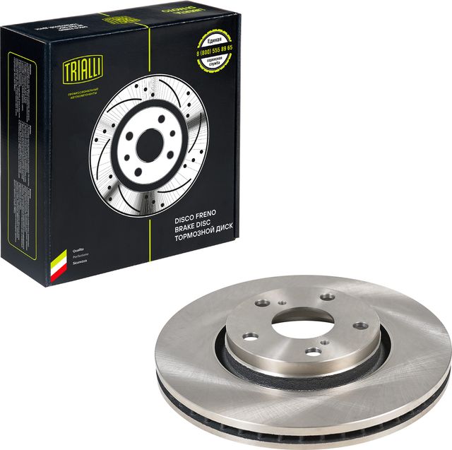 Тормозной диск Trialli передний для Toyota Auris II 2012-2015. Артикул DF 270106