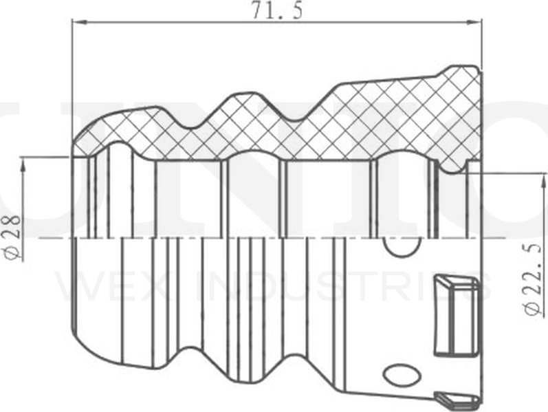 Отбойник амортизатора (Unio). Артикул DUC-40016