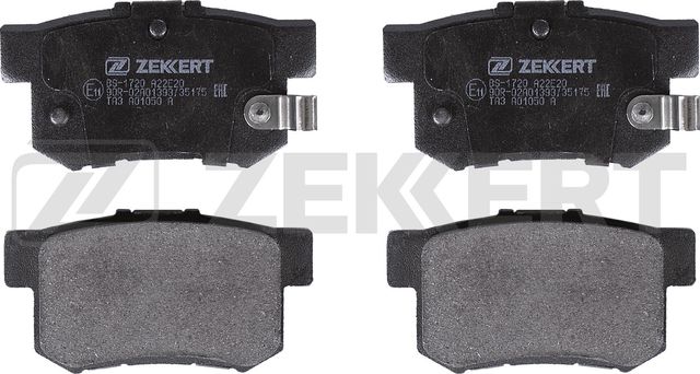 Тормозные колодки Zekkert задние для MG ZR 2001-2005. Артикул BS-1720