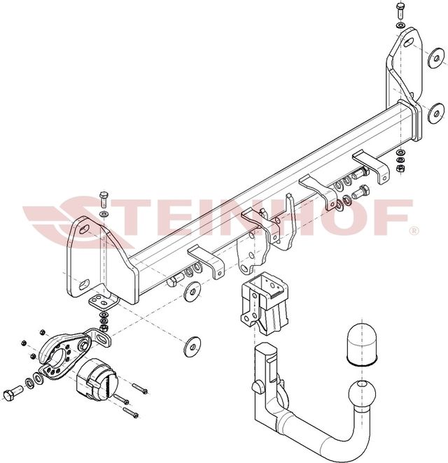 Фаркоп Steinhof для BMW X4 F26 2014-2018 Вертикально-съемный. Артикул B-099