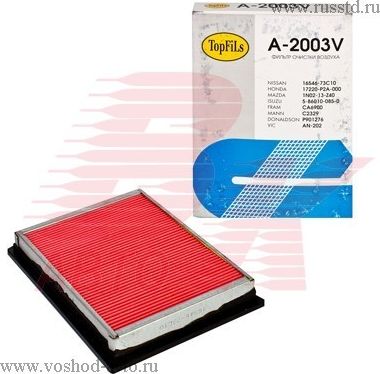 ФИЛЬТР ВОЗДУШНЫЙ (Topfils). Артикул A2003V