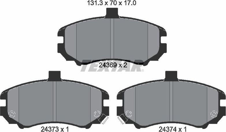 Тормозные колодки Textar. Артикул 2436901