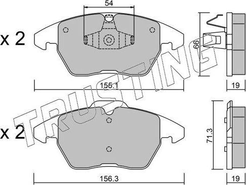 Тормозные колодки Trusting передние для Citroen C4 I 2004-2010. Артикул 564.1