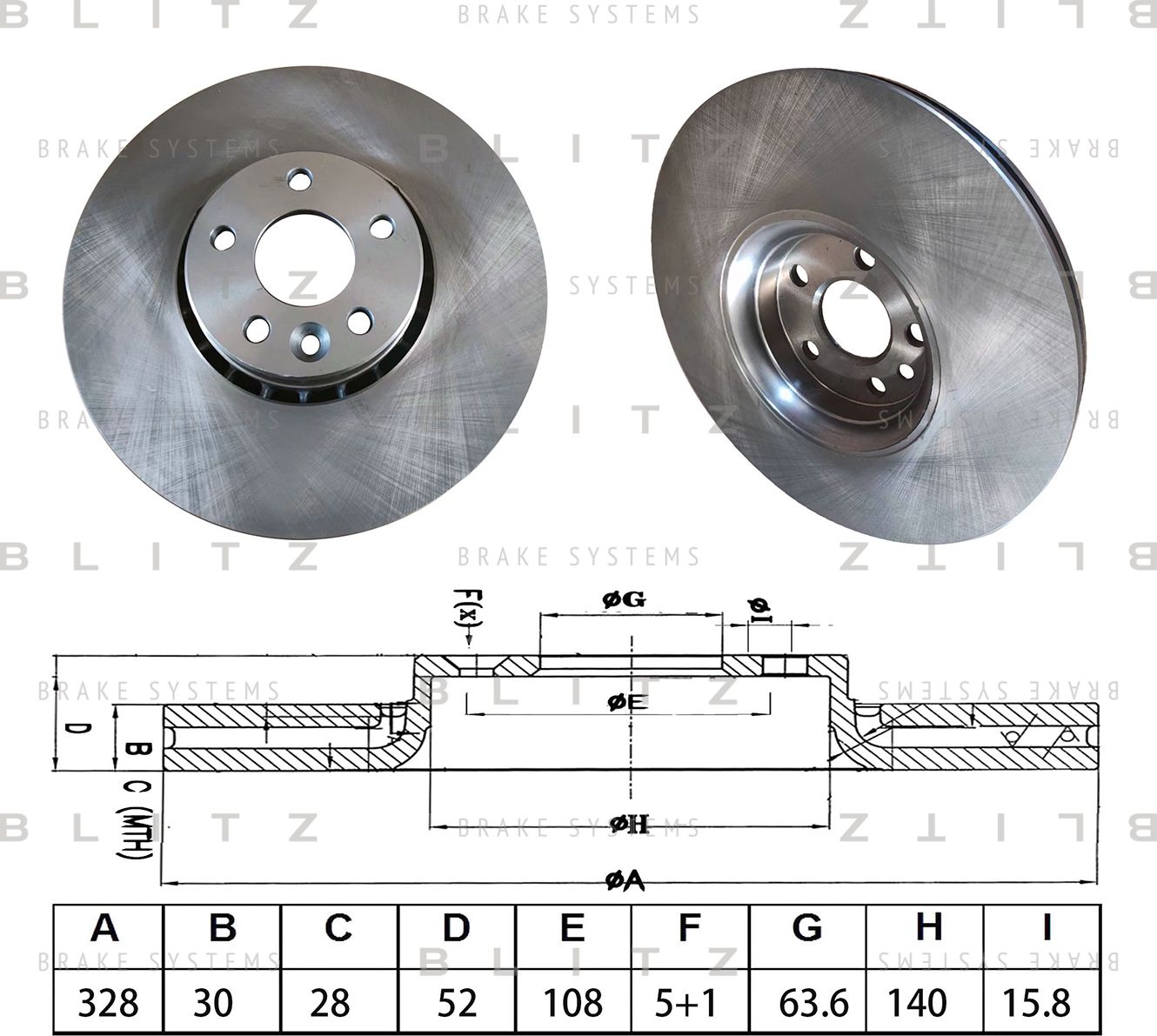 Диск тормозной (Blitz). Артикул BS0546