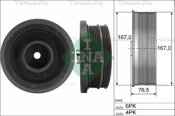Шкив коленвала Ina для BMW X3 I (E83) 2004-2007. Артикул 544 0082 10
