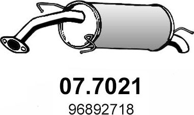 Глушитель Asso для Chevrolet Aveo I 2008-2012. Артикул 07.7021