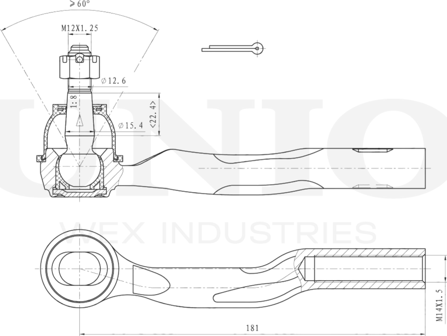 Наконечник рулевой тяги (Unio). Артикул SSP-10169
