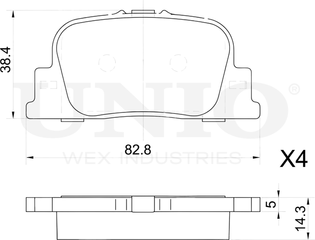 Колодки тормозные дисковые, комплект (Unio). Артикул BRP-20263