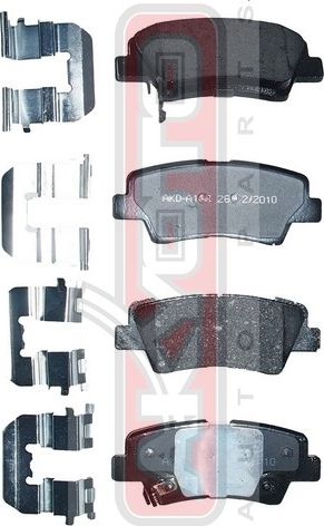 Тормозные колодки Akyoto Packing AKYOTO задние для SsangYong Actyon II 2012-2026. Артикул AKD-A10R