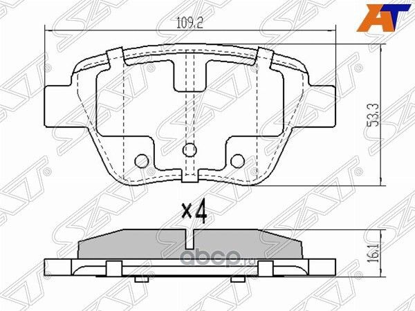 Колодки тормозные RR VW TOURAN 03-10CADDY 17- (SAT). Артикул ST5K0698451A