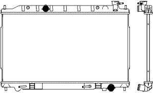 Радиатор охлаждения двигателя Sakura для Nissan Teana J31 2003-2008. Артикул 3341-1068