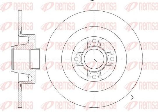 Тормозной диск Remsa задний для Renault Scenic II 2003-2009. Артикул 61047.00