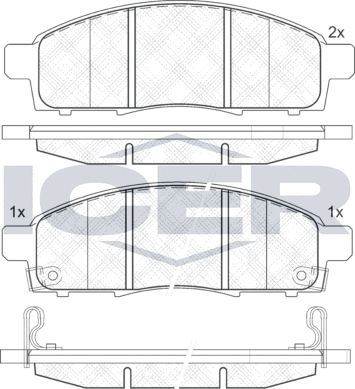 Тормозные колодки Icer передние для Nissan NV200 2010-2026. Артикул 141966