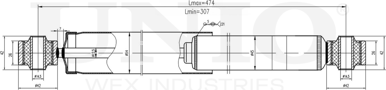Амортизатор подвески (Unio). Артикул SAB-10633