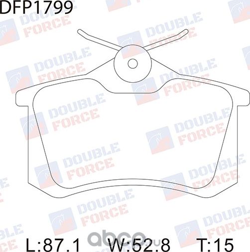 Колодки тормозные дисковые (Double Force) Double Force. Артикул DFP1799