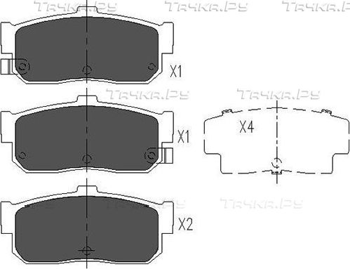 Тормозные колодки Kavo Parts. Артикул KBP-6513