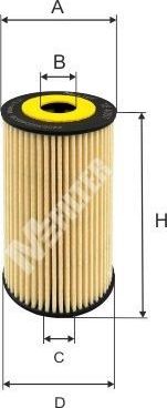 Масляный фильтр MFilter. Артикул TE 4057