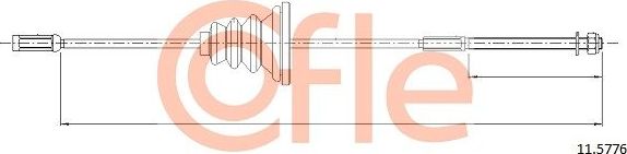 Трос ручника (тросик ручного тормоза) Cofle. Артикул 92.11.5776