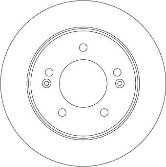 Тормозной диск TRW задний для Hyundai Creta I 2016-2026. Артикул DF6725