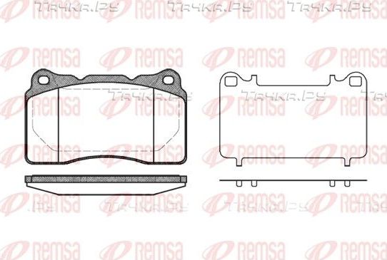 Тормозные колодки Remsa передние для Volvo S60 I 2002-2010. Артикул 0666.10