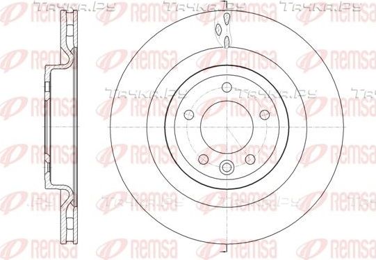 Тормозной диск Remsa задний для Land Rover Range Rover IV 2012-2026. Артикул 61614.10