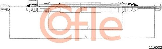 Трос ручника (тросик ручного тормоза) Cofle. Артикул 11.6582