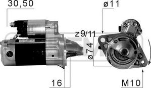 Стартер Era OEM для Toyota Auris I 2007-2012. Артикул 220675