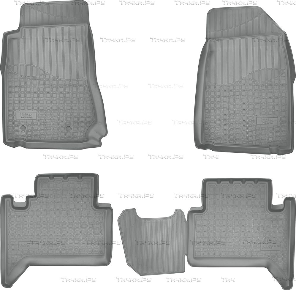Коврики Норпласт для салона Chevrolet TrailBlazer (GM 800) 5 мест 2012-2026 СЕРЫЕ. Артикул NPA01-C12-780-G