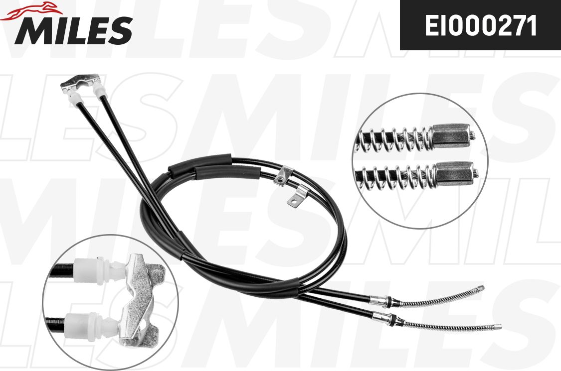Трос ручника (тросик ручного тормоза) Miles. Артикул EI000271