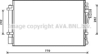 Радиатор кондиционера (конденсатор) AVA. Артикул KA5157D