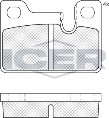 Тормозные колодки Icer. Артикул 180306
