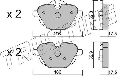 Тормозные колодки Trusting. Артикул 938.0