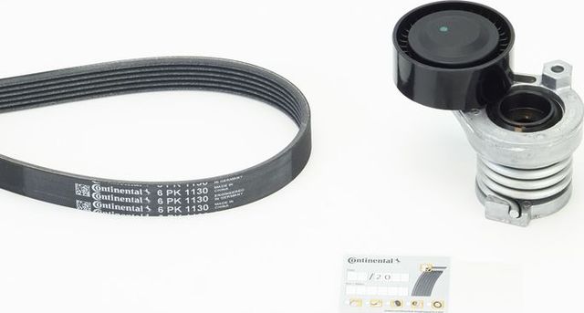 Приводной ремень поликлиновой с роликами (комплект) ContiTech для Renault Kadjar I 2015-2026. Артикул 6PK1130K4