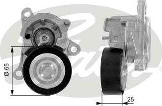 Натяжной ролик (натяжитель) приводного поликлинового ремня Gates DriveAlign® для Peugeot 307 I 2001-2009. Артикул T38320
