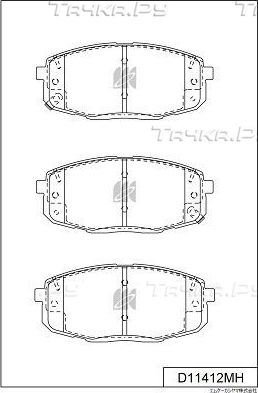 Тормозные колодки MK Kashiyama передние для Kia Ceed II 2012-2018. Артикул D11412MH