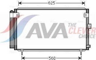 Радиатор кондиционера (конденсатор) AVA (алюминий). Артикул TO5558D