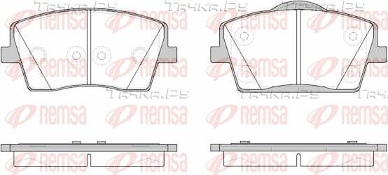 Тормозные колодки Remsa передние для Volvo XC40 I 2017-2026. Артикул 1823.00