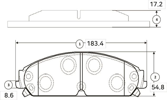 Тормозные колодки CTR передние для Dodge Challenger III 2008-2026. Артикул GK0096