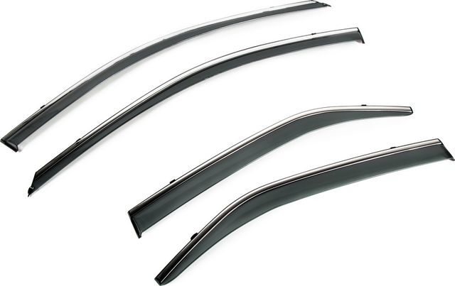 Дефлекторы Rival с молдингом для окон Toyota Camry XV50 рестайлинг седан 2014-2018. Артикул 85701001