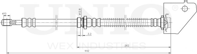 Шланг тормозной (Unio). Артикул BRH-10033