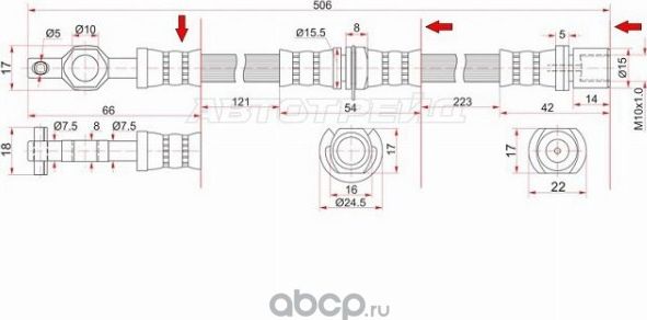 Шланг тормозной передний Таиланд TOYOTA CARINA E (SAT). Артикул ST9094702983